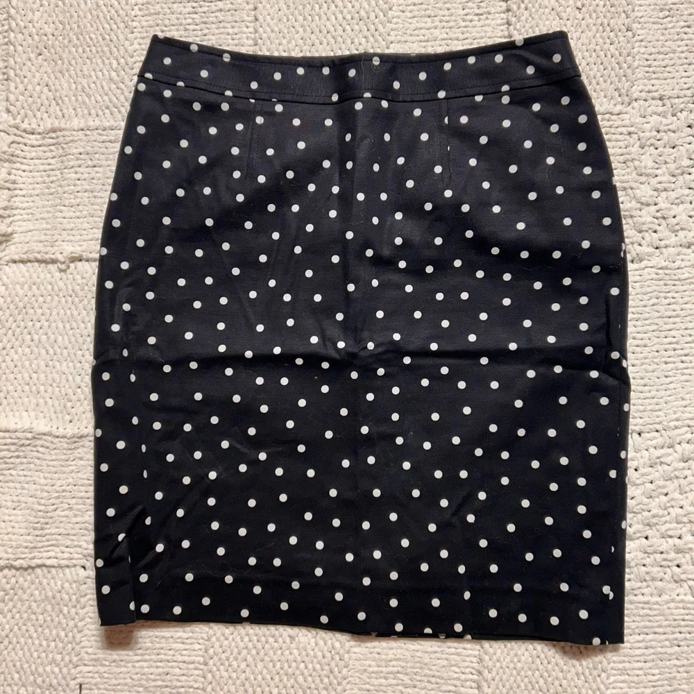 Halogen Black and White Polka Dot Mini Skirt